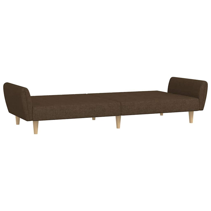 Canapea extensibilă cu 2 locuri, maro, textil WALTI