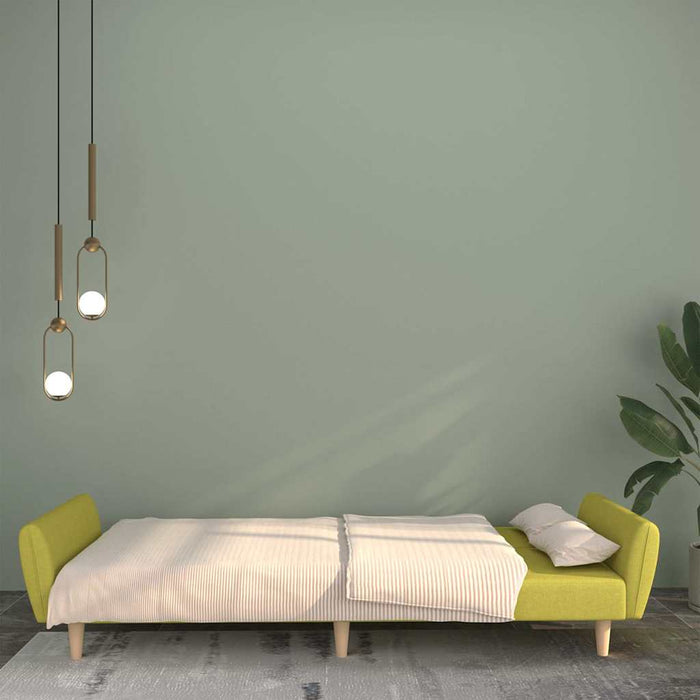 Canapea extensibilă cu 2 locuri, verde, textil WALTI