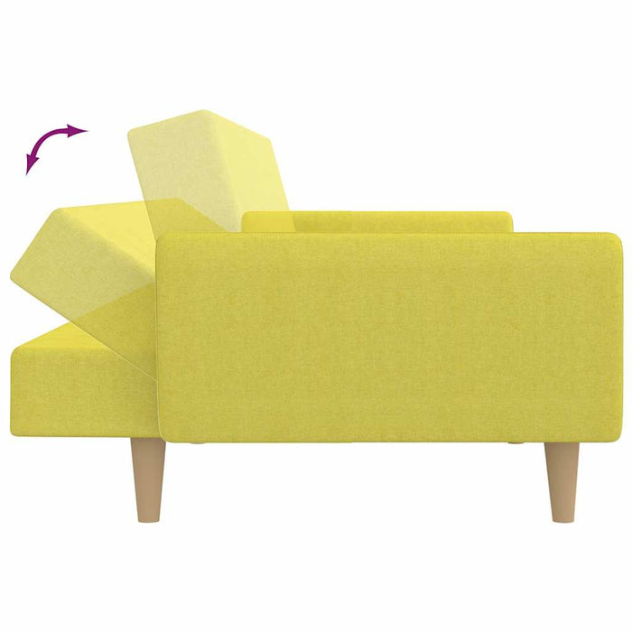 Canapea extensibilă cu 2 locuri, verde, textil WALTI