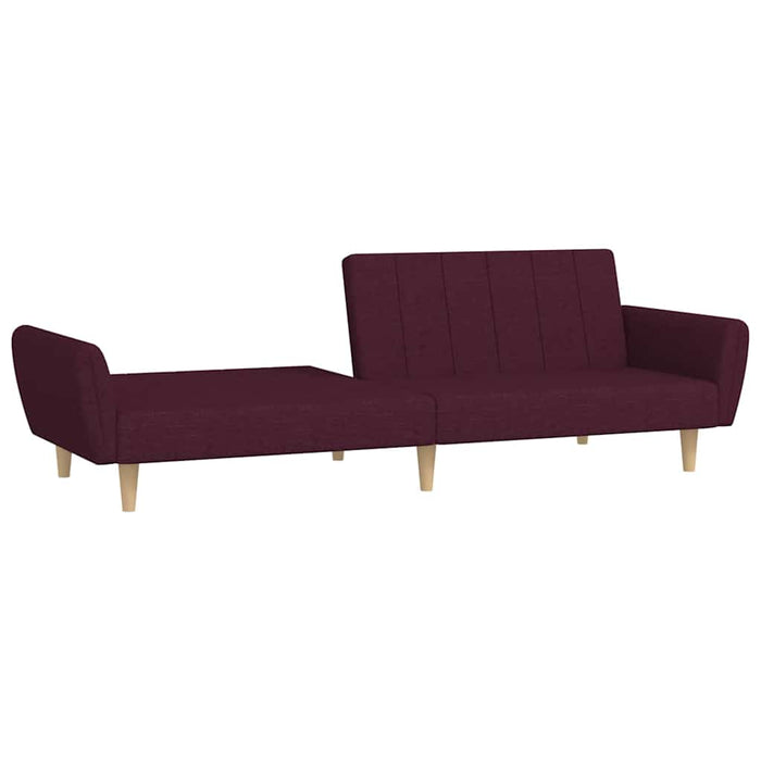 Canapea extensibilă cu 2 locuri, violet, textil WALTI