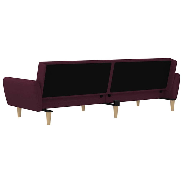 Canapea extensibilă cu 2 locuri, violet, textil WALTI