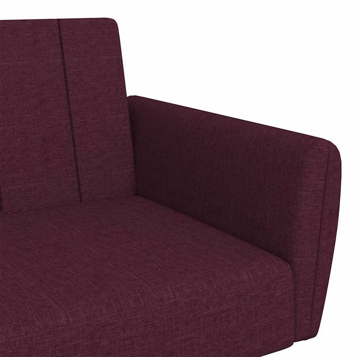 Canapea extensibilă cu 2 locuri, violet, textil WALTI