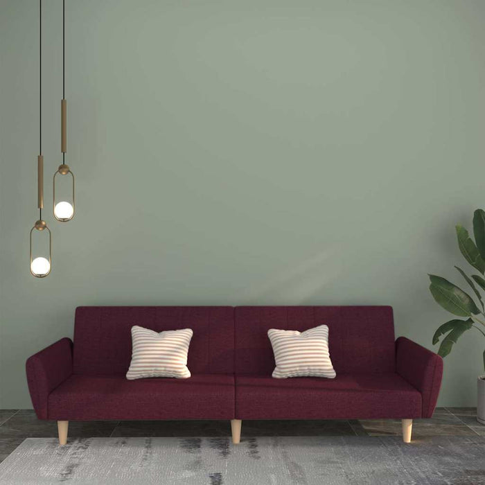 Canapea extensibilă cu 2 locuri, violet, textil WALTI