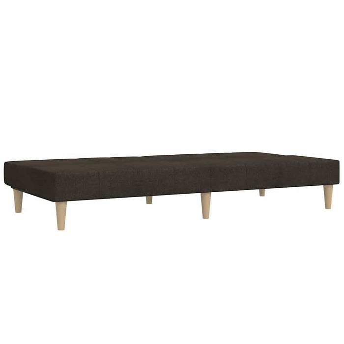 Canapea extensibilă cu 2 locuri, maro închis, textil WALTI
