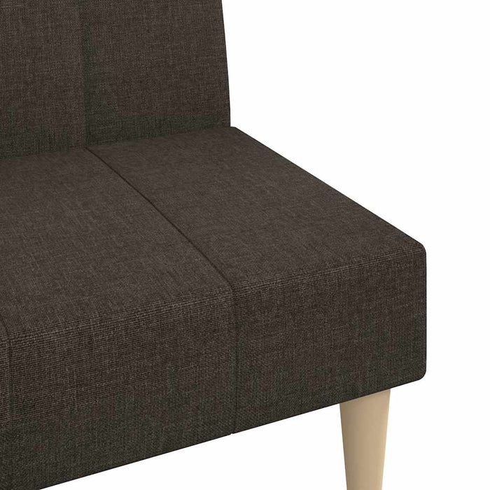 Canapea extensibilă cu 2 locuri, maro închis, textil WALTI
