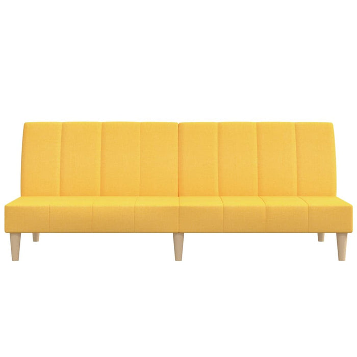 Canapea extensibilă cu 2 locuri, galben, material textil WALTI
