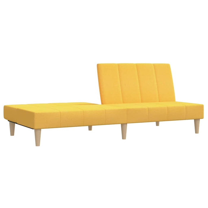 Canapea extensibilă cu 2 locuri, galben, material textil WALTI