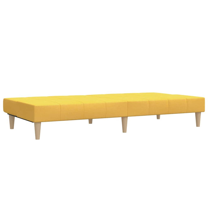 Canapea extensibilă cu 2 locuri, galben, material textil WALTI