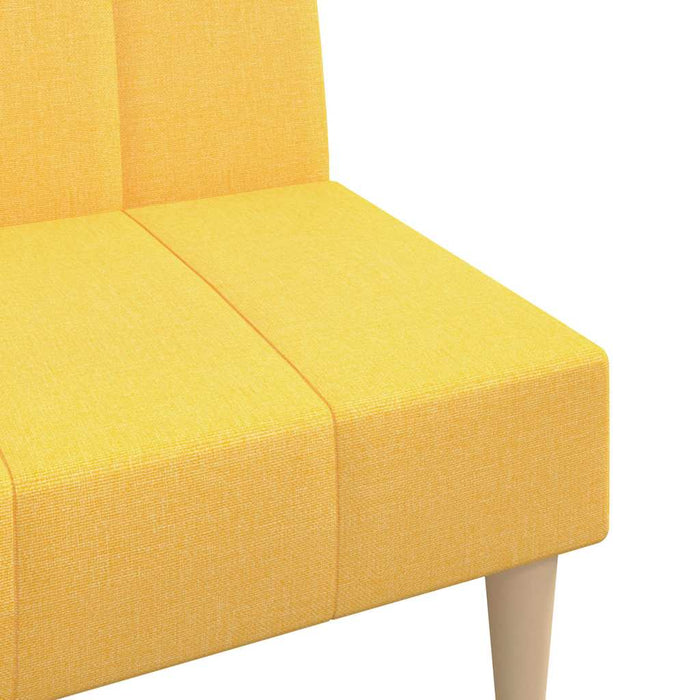 Canapea extensibilă cu 2 locuri, galben, material textil WALTI