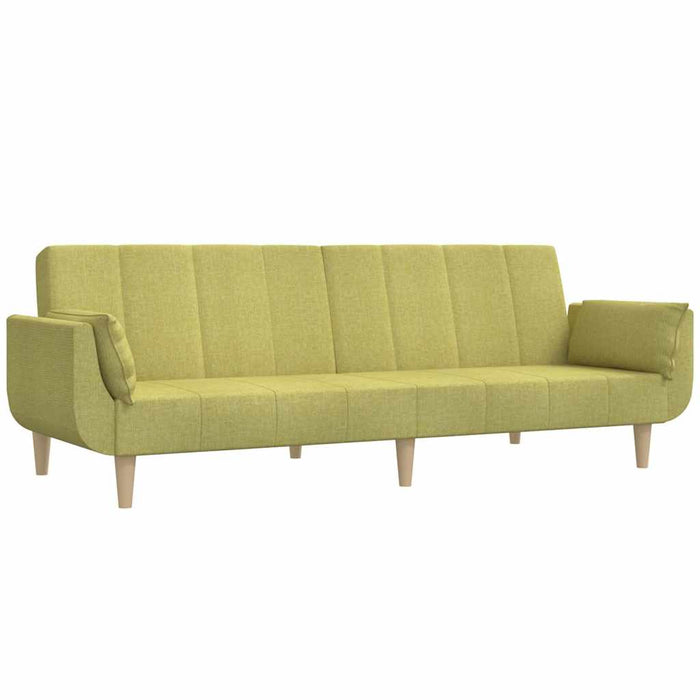 Canapea extensibilă cu 2 locuri, 2 perne, verde, textil WALTI