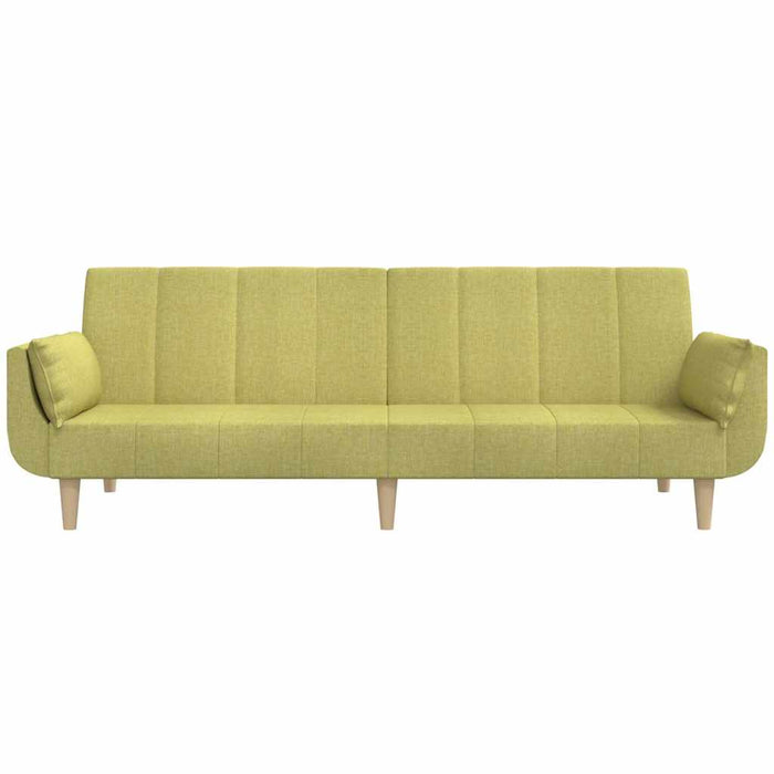Canapea extensibilă cu 2 locuri, 2 perne, verde, textil WALTI