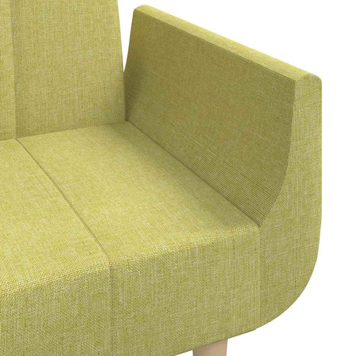 Canapea extensibilă cu 2 locuri, 2 perne, verde, textil WALTI