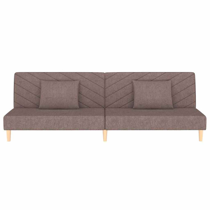 Canapea extensibilă cu 2 locuri, 2 perne, gri taupe, textil WALTI