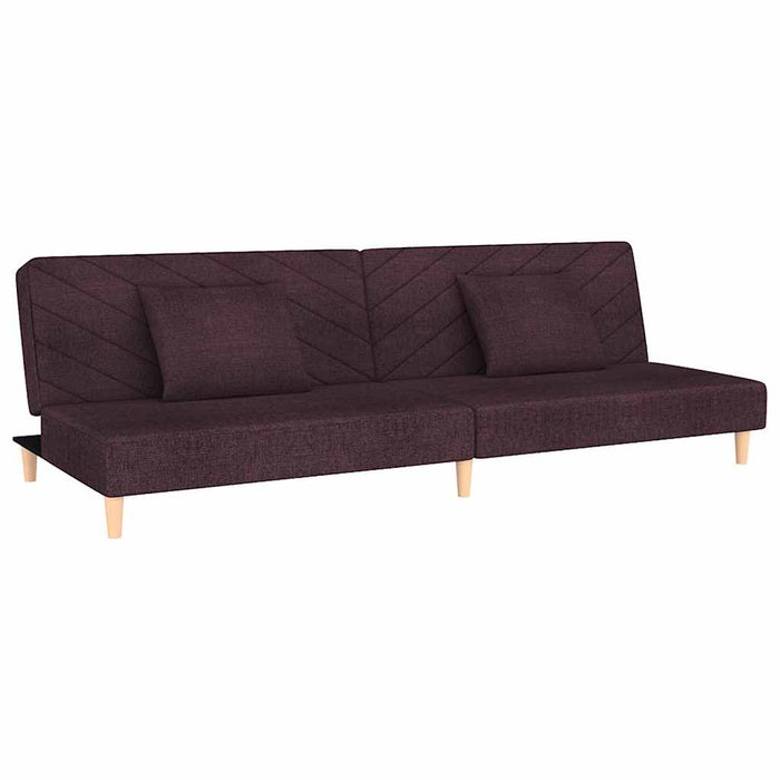 Canapea extensibilă cu 2 locuri, 2 perne, violet, textil WALTI