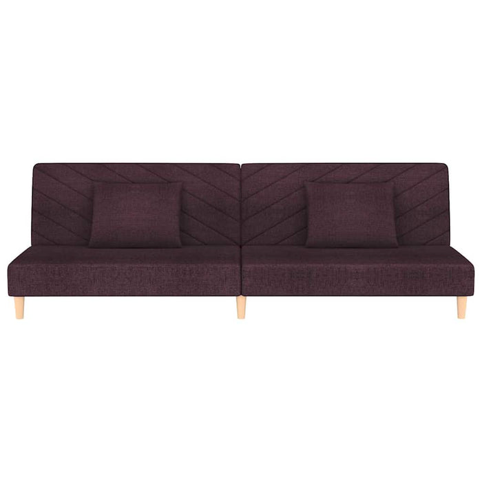 Canapea extensibilă cu 2 locuri, 2 perne, violet, textil WALTI
