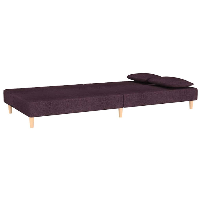 Canapea extensibilă cu 2 locuri, 2 perne, violet, textil WALTI