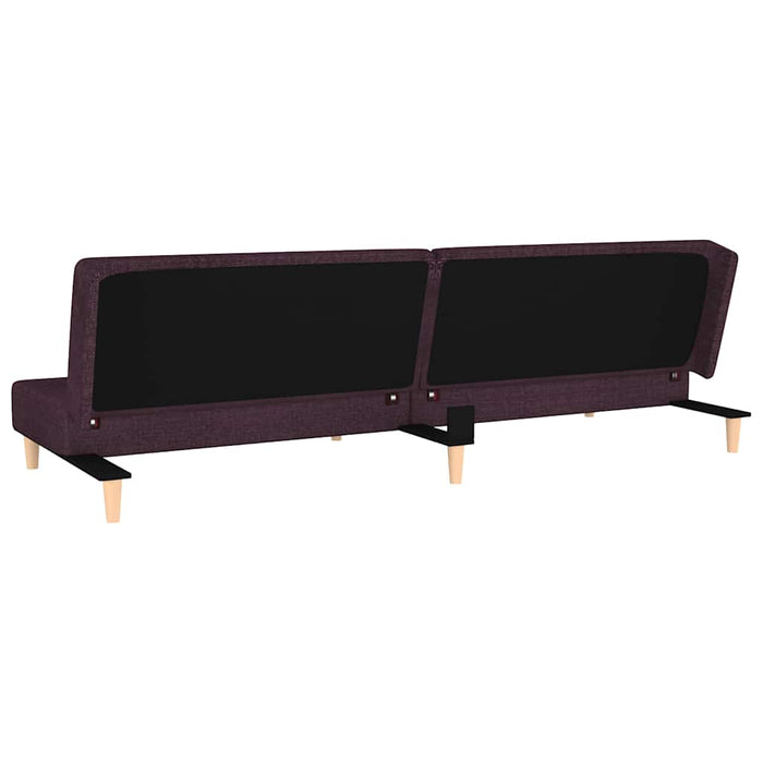 Canapea extensibilă cu 2 locuri, 2 perne, violet, textil WALTI