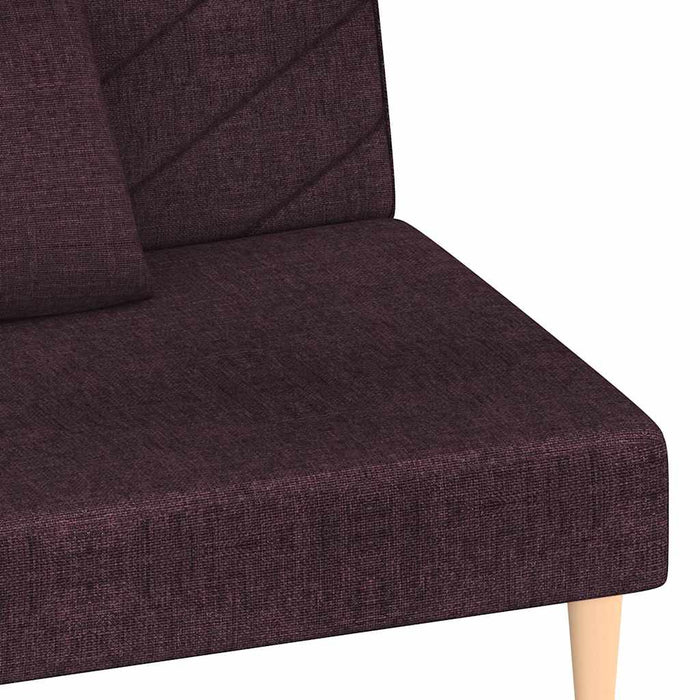 Canapea extensibilă cu 2 locuri, 2 perne, violet, textil WALTI
