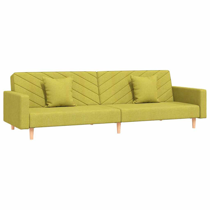 Canapea extensibilă cu 2 locuri, 2 perne, verde, textil WALTI