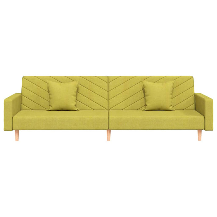 Canapea extensibilă cu 2 locuri, 2 perne, verde, textil WALTI