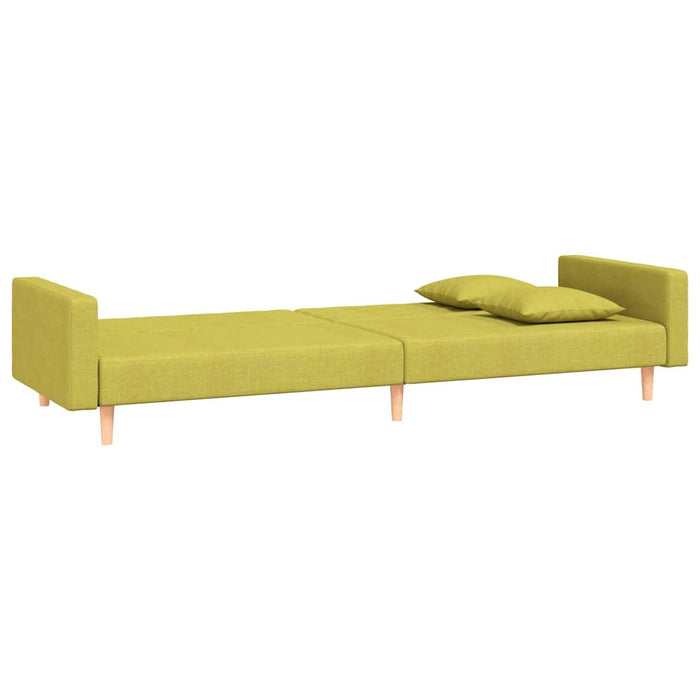 Canapea extensibilă cu 2 locuri, 2 perne, verde, textil WALTI