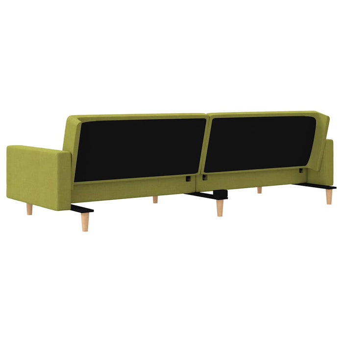 Canapea extensibilă cu 2 locuri, 2 perne, verde, textil WALTI