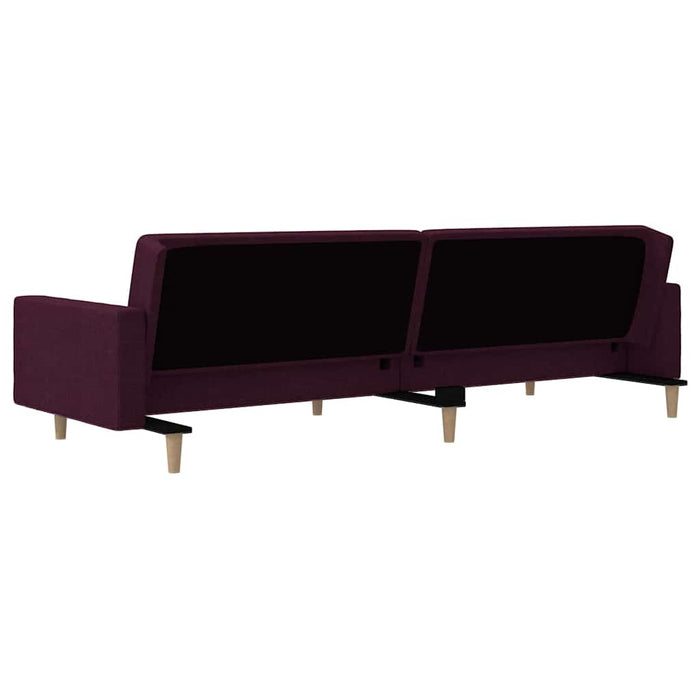 Canapea extensibilă cu 2 locuri, 2 perne, violet, textil WALTI
