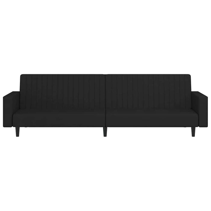 Canapea extensibilă cu 2 locuri, negru, catifea WALTI