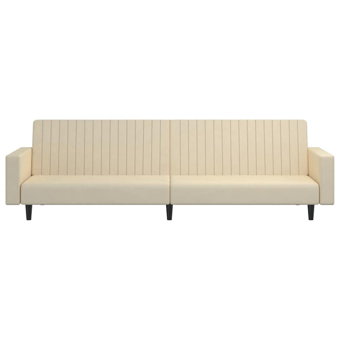 Canapea extensibilă cu 2 locuri, crem, catifea WALTI