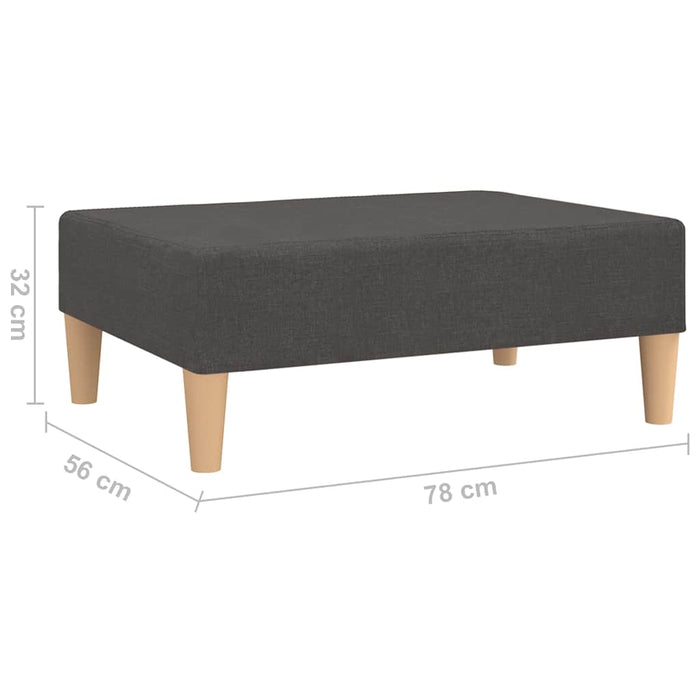 Taburet, gri închis,78x56x32 cm, material textil WALTI