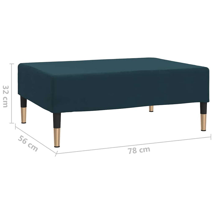 Taburet, albastru, 78x56x32 cm, catifea WALTI