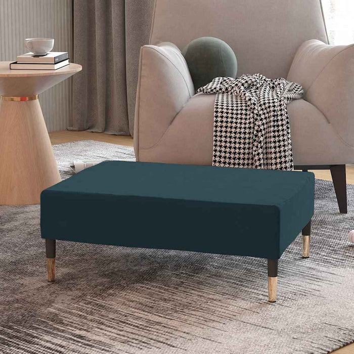 Taburet, albastru, 78x56x32 cm, catifea WALTI