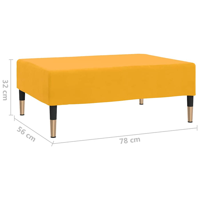 Taburet, galben, 78x56x32 cm, catifea WALTI