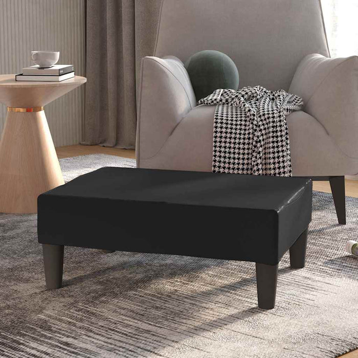 Taburet, negru, 78x56x32 cm, piele ecologică WALTI