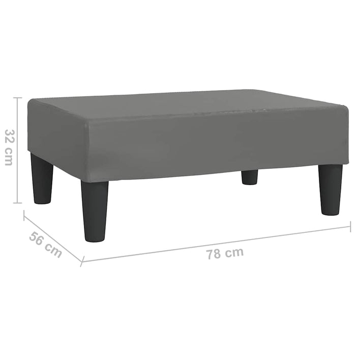 Taburet, gri, 78x56x32 cm, piele ecologică WALTI