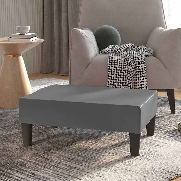 Taburet, gri, 78x56x32 cm, piele ecologică WALTI