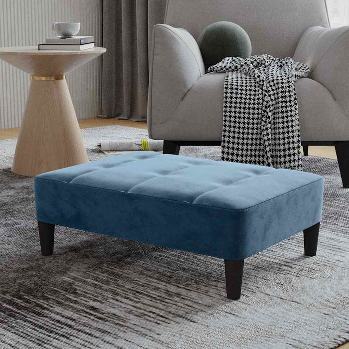Taburet, albastru, 78x56x32 cm, catifea WALTI