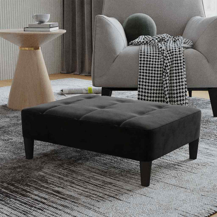 Taburet, negru, 78x56x32 cm, catifea WALTI