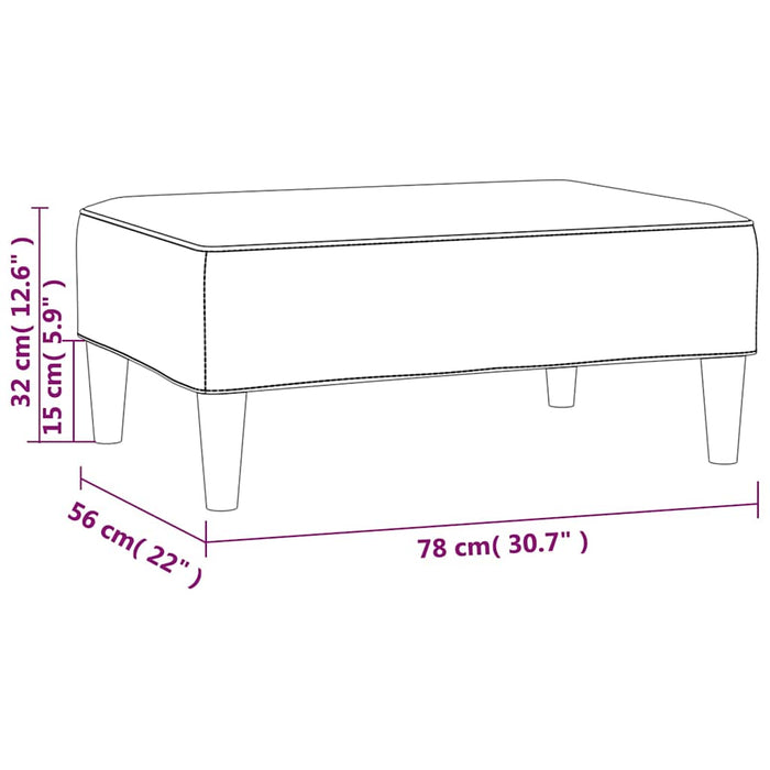 Taburet, petice, 78x56x32 cm, material textil WALTI