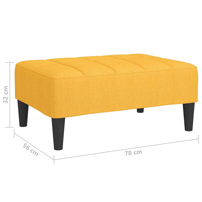 Taburet, galben, 78x56x32 cm, material textil WALTI
