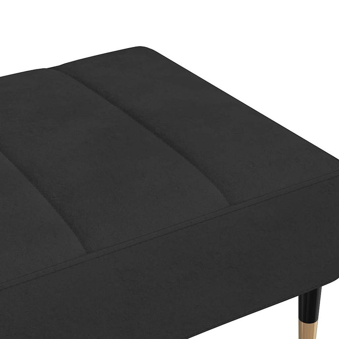 Taburet, negru, 78x56x32 cm, catifea WALTI