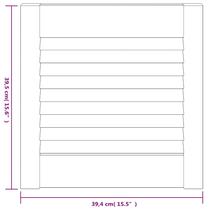 Ușă de dulap cu design lambriu, 39,5x39,4 cm, lemn masiv de pin - WALTI WALTI