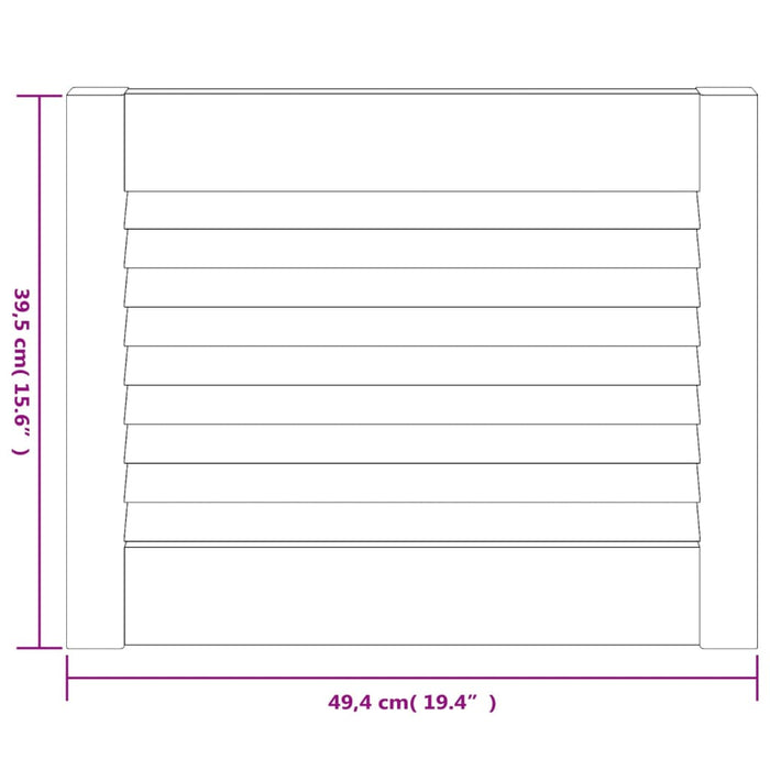 Ușă de dulap cu design lambriu, 39,5x49,4 cm, lemn masiv de pin - WALTI WALTI