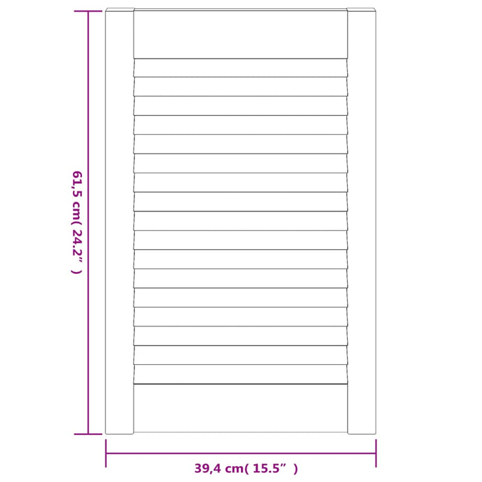 Uși de dulap design lambriu 2 buc. 61,5x39,4 cm lemn masiv pin - WALTI WALTI