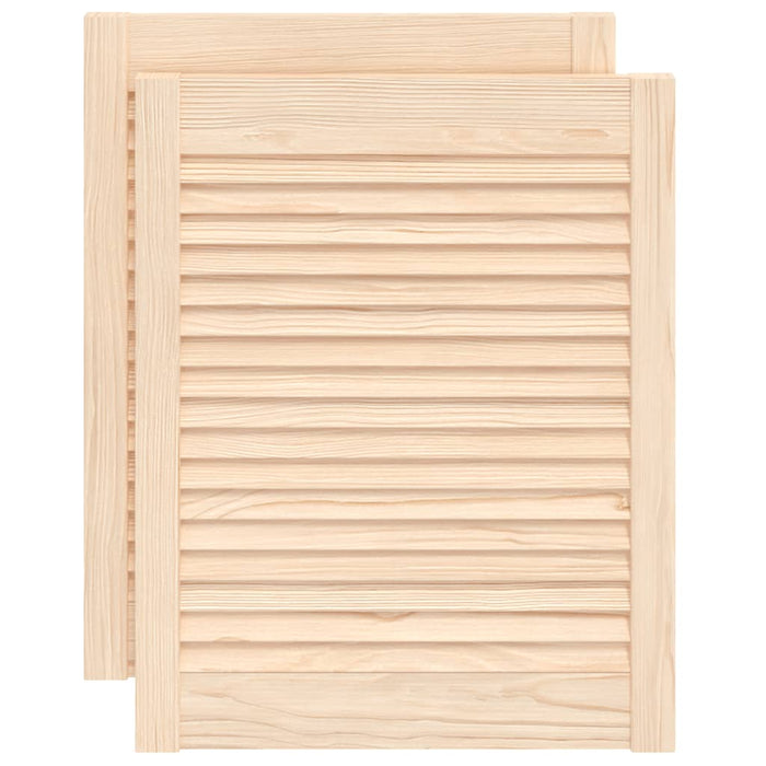 Uși de dulap design lambriu 2 buc. 61,5x49,4 cm lemn masiv pin - WALTI WALTI