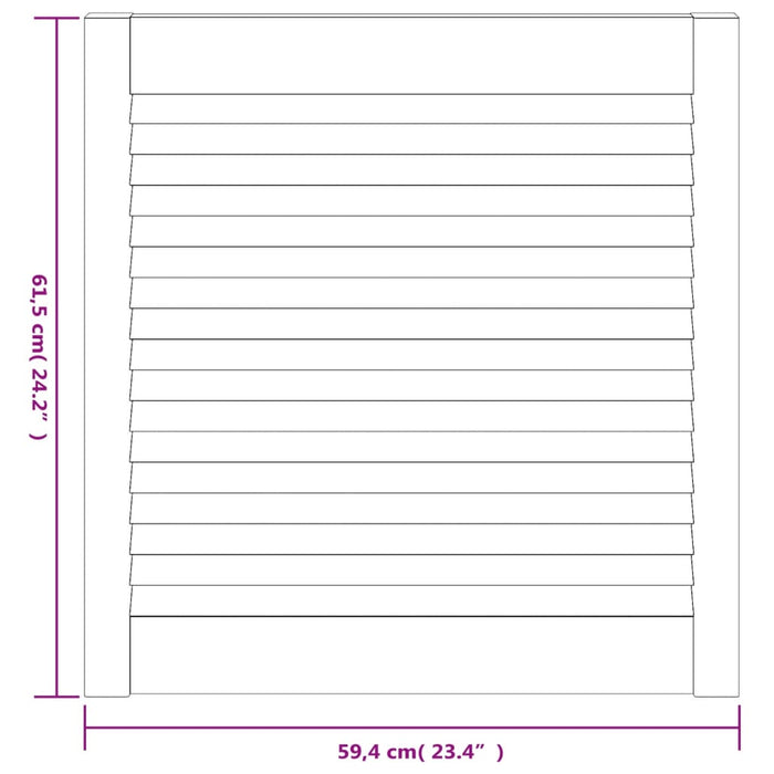 Ușă de dulap cu design lambriu, 61,5x59,4 cm, lemn masiv de pin - WALTI WALTI