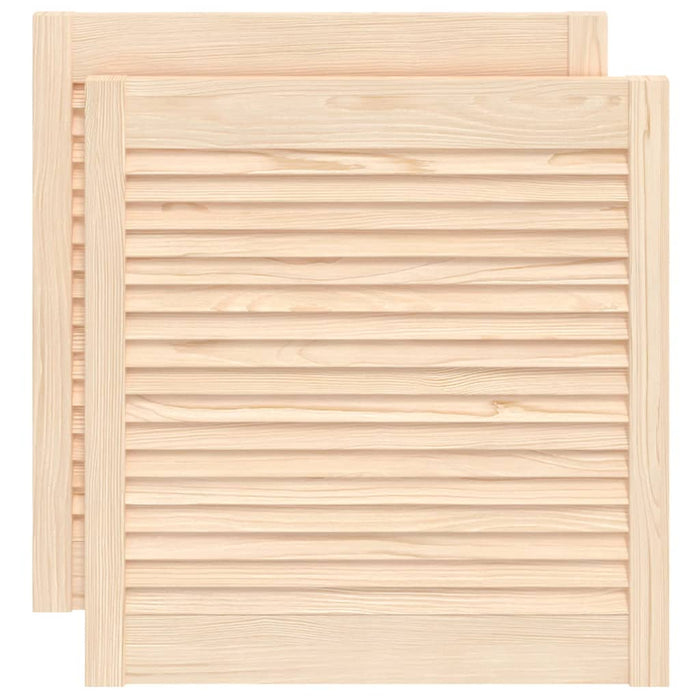 Uși de dulap design lambriu 2 buc. 61,5x59,4 cm lemn masiv pin - WALTI WALTI