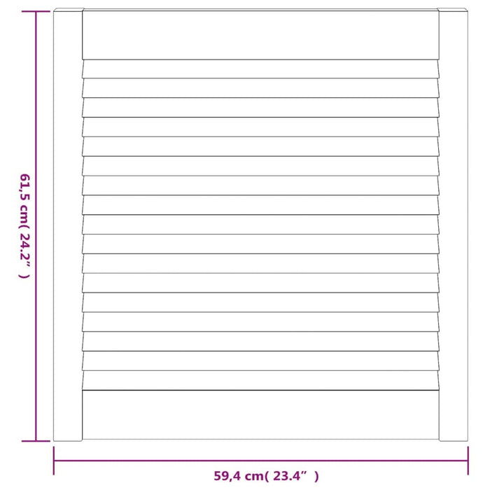 Uși de dulap design lambriu 4 buc. 61,5x59,4 cm lemn masiv pin - WALTI WALTI