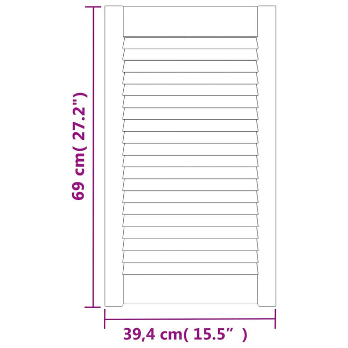 Uși de dulap design lambriu, 2 buc., 69x39,4 cm, lemn masiv pin - WALTI WALTI