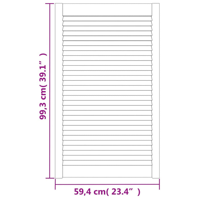 Ușă de dulap cu design lambriu, 99,3x59,4 cm, lemn masiv de pin - WALTI WALTI